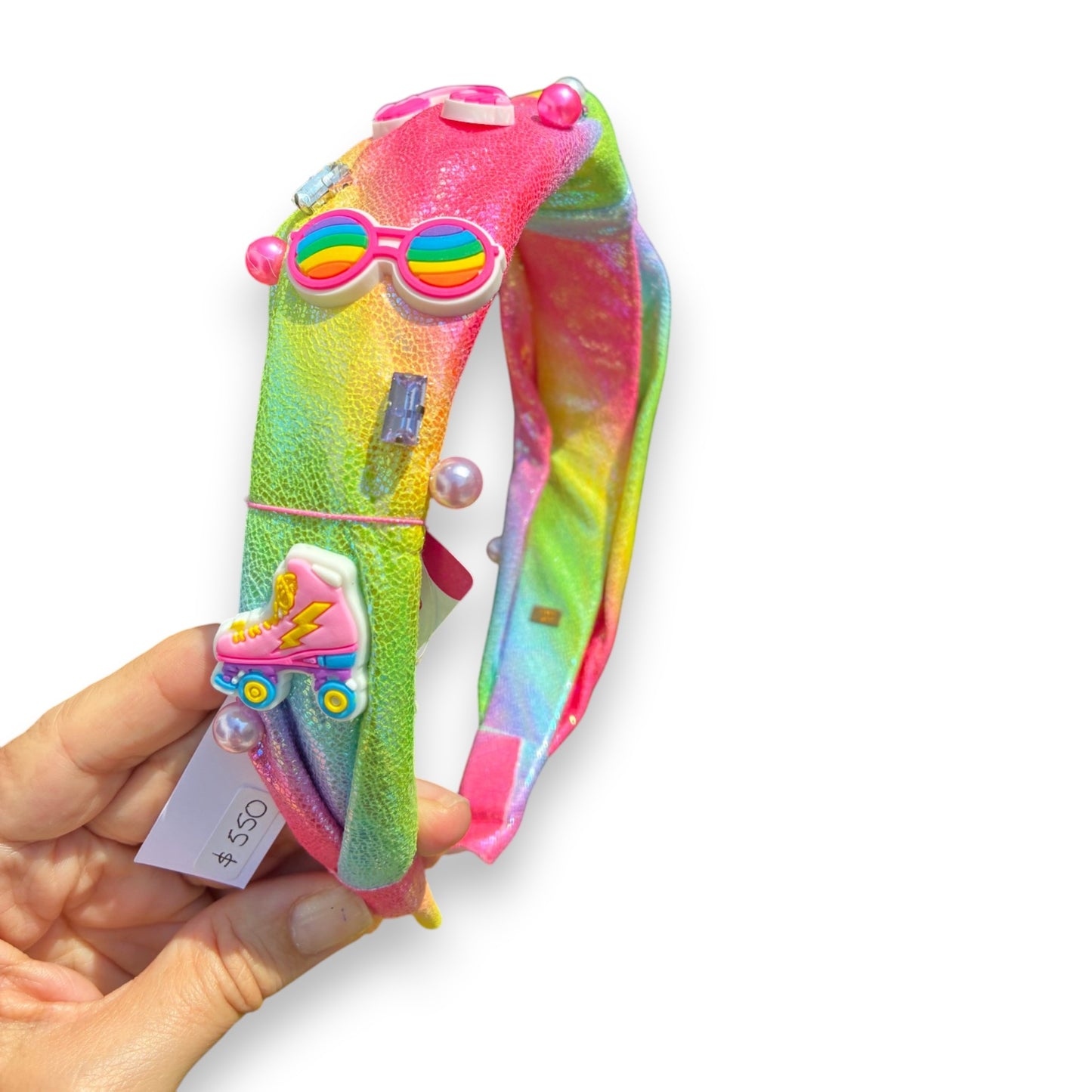 Diadema Arcoíris Retro con Charms – Lentes y Patines