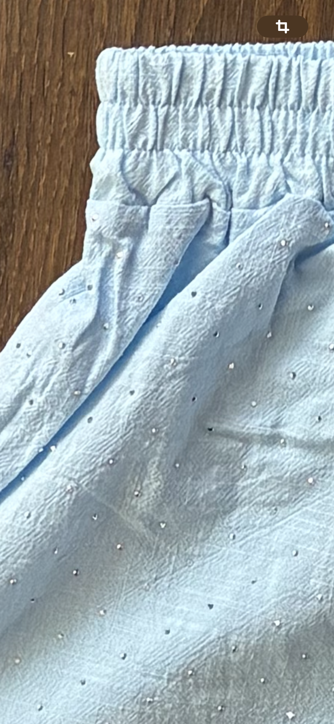 Light Blue Glitter Shirt & Shorts Set