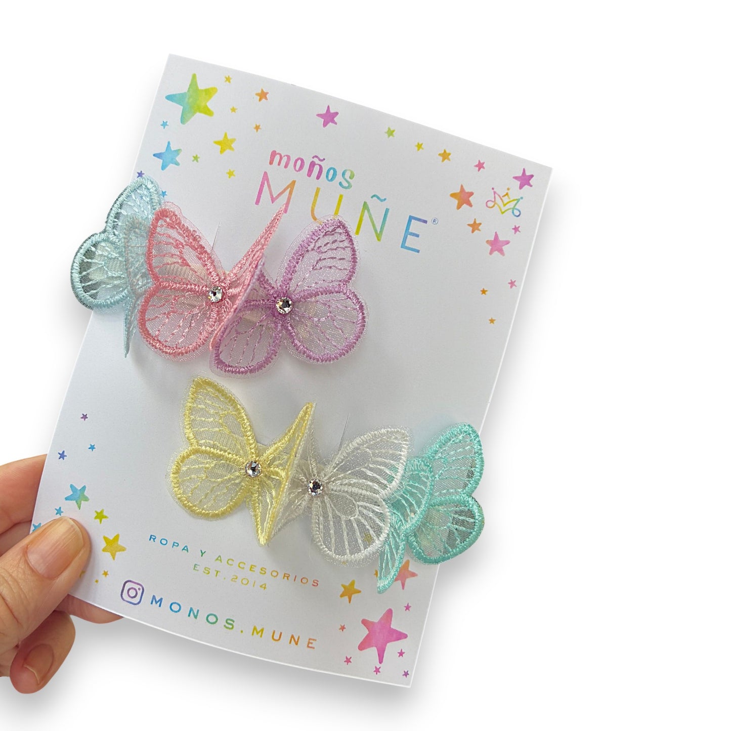 Set Broches Mariposas Pastel