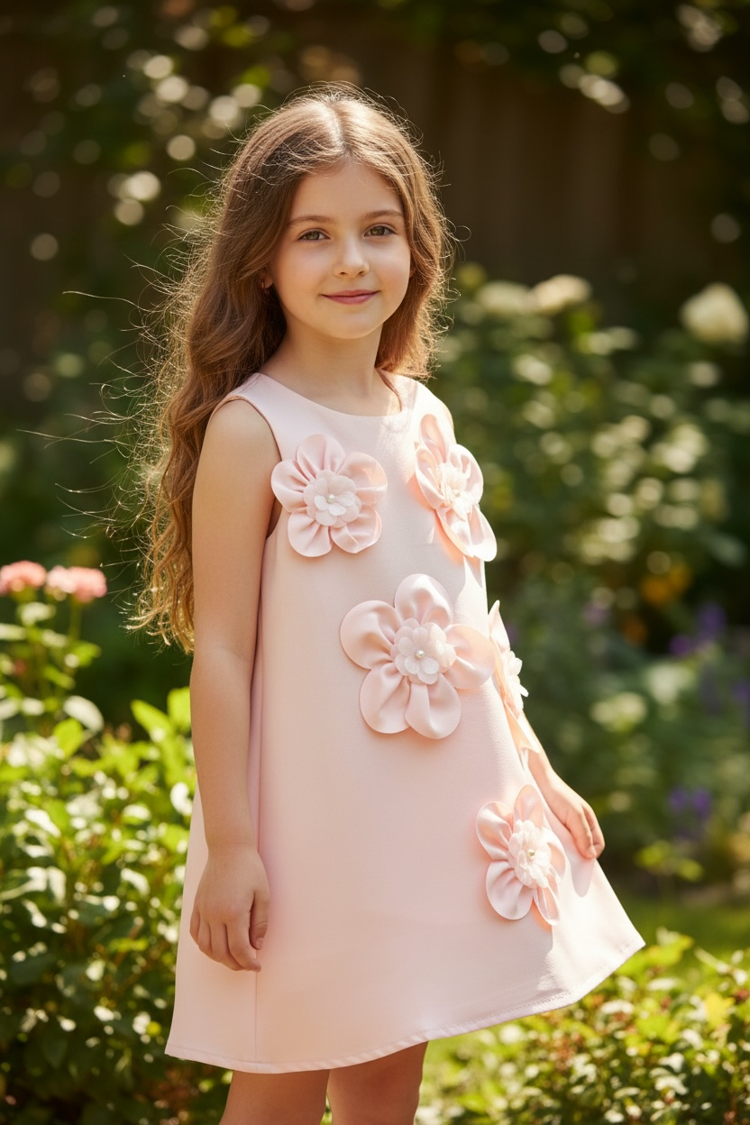 Soft Pink 3D Dress
