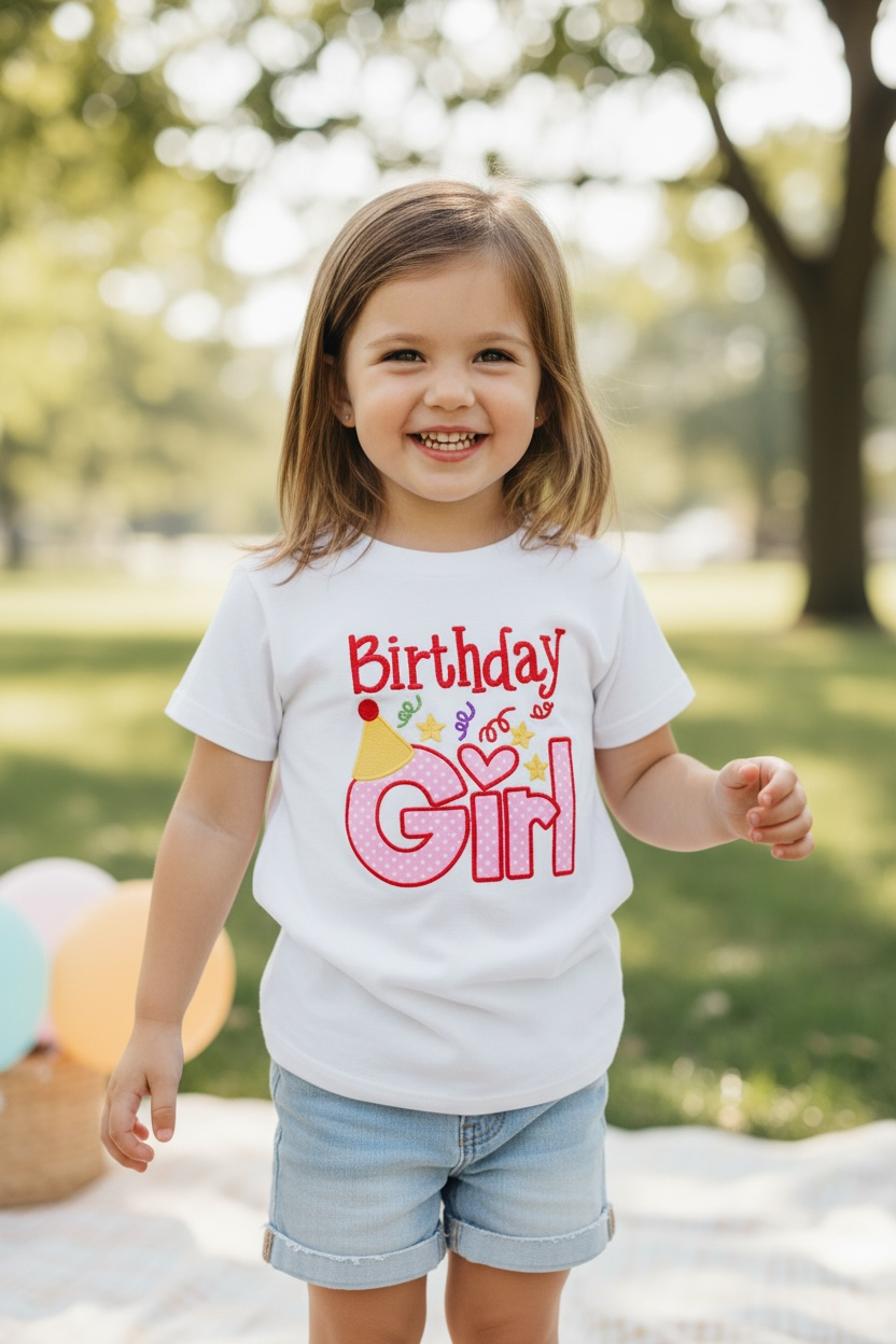 Blusa Birthday Girl – Bordado