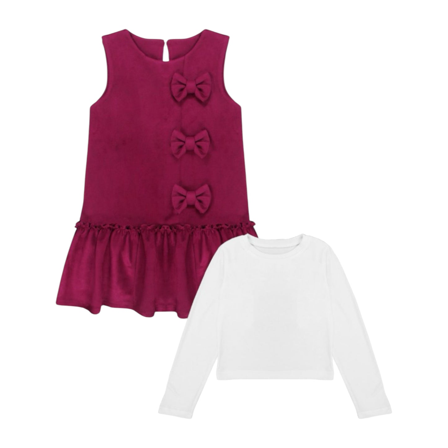 Burgundy Winter Dress Set