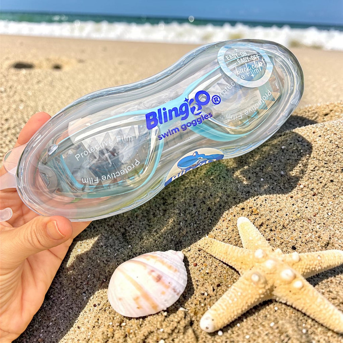 Baby Blue Tip Swim Goggles
