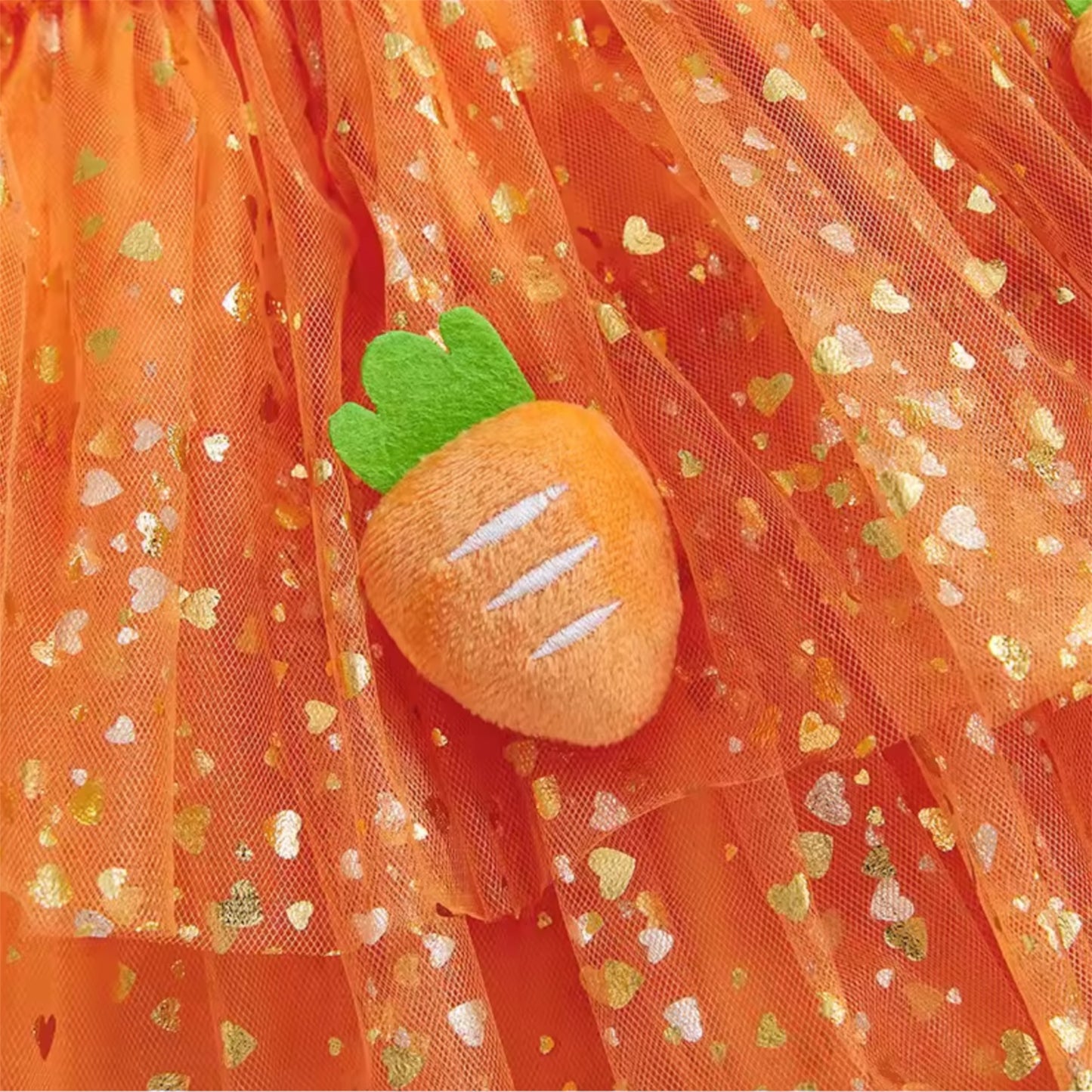 Vestido Naranja Glitter
