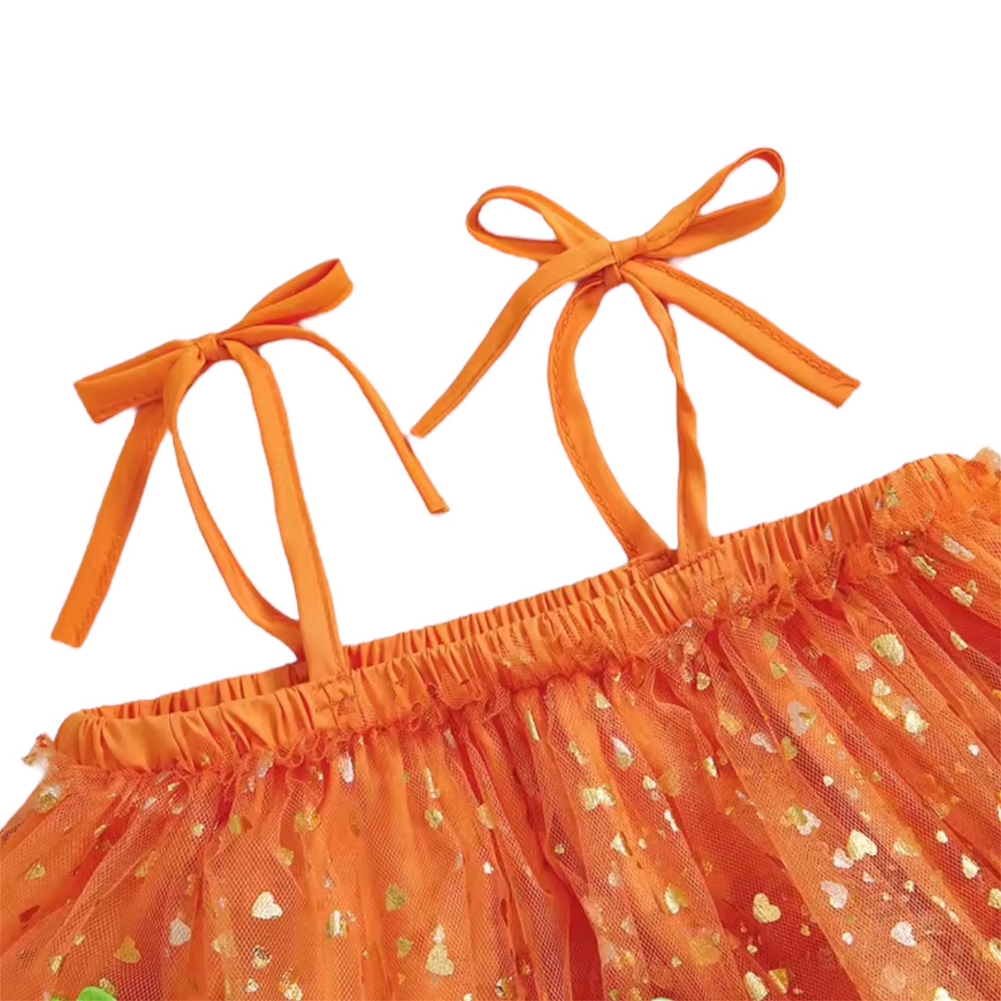 Vestido Naranja Glitter