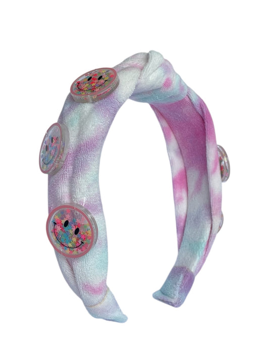 Diadema Happy Face Rosa con Morado