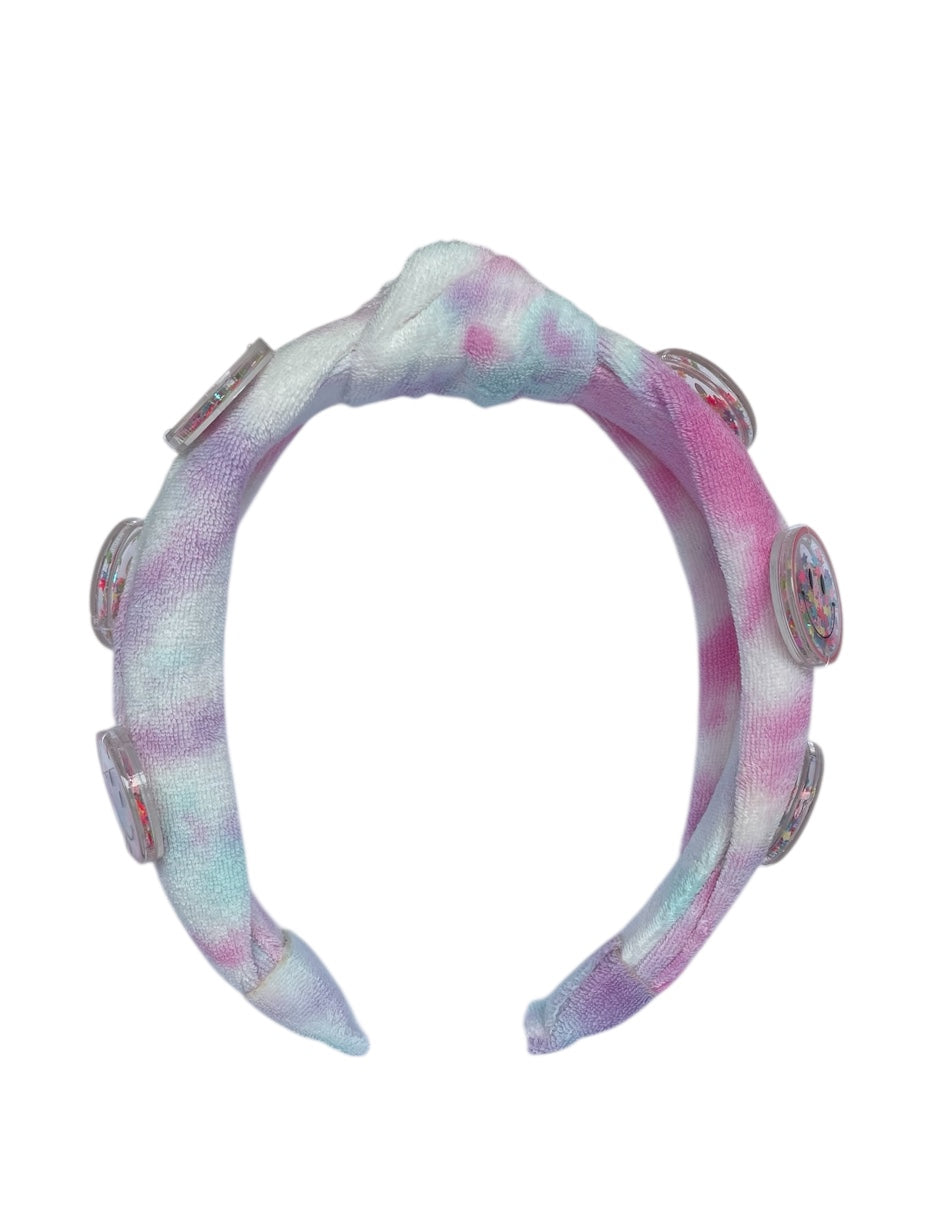 Diadema Happy Face Rosa con Morado