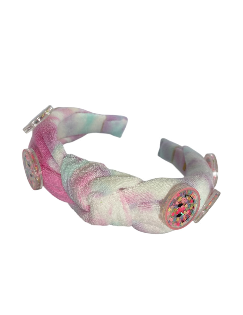 Diadema Happy Face Rosa con Morado