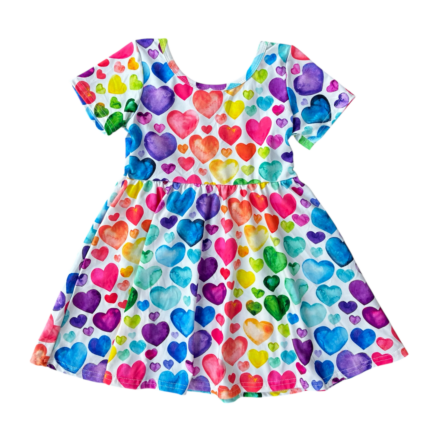 Vestido corazón arcoíris