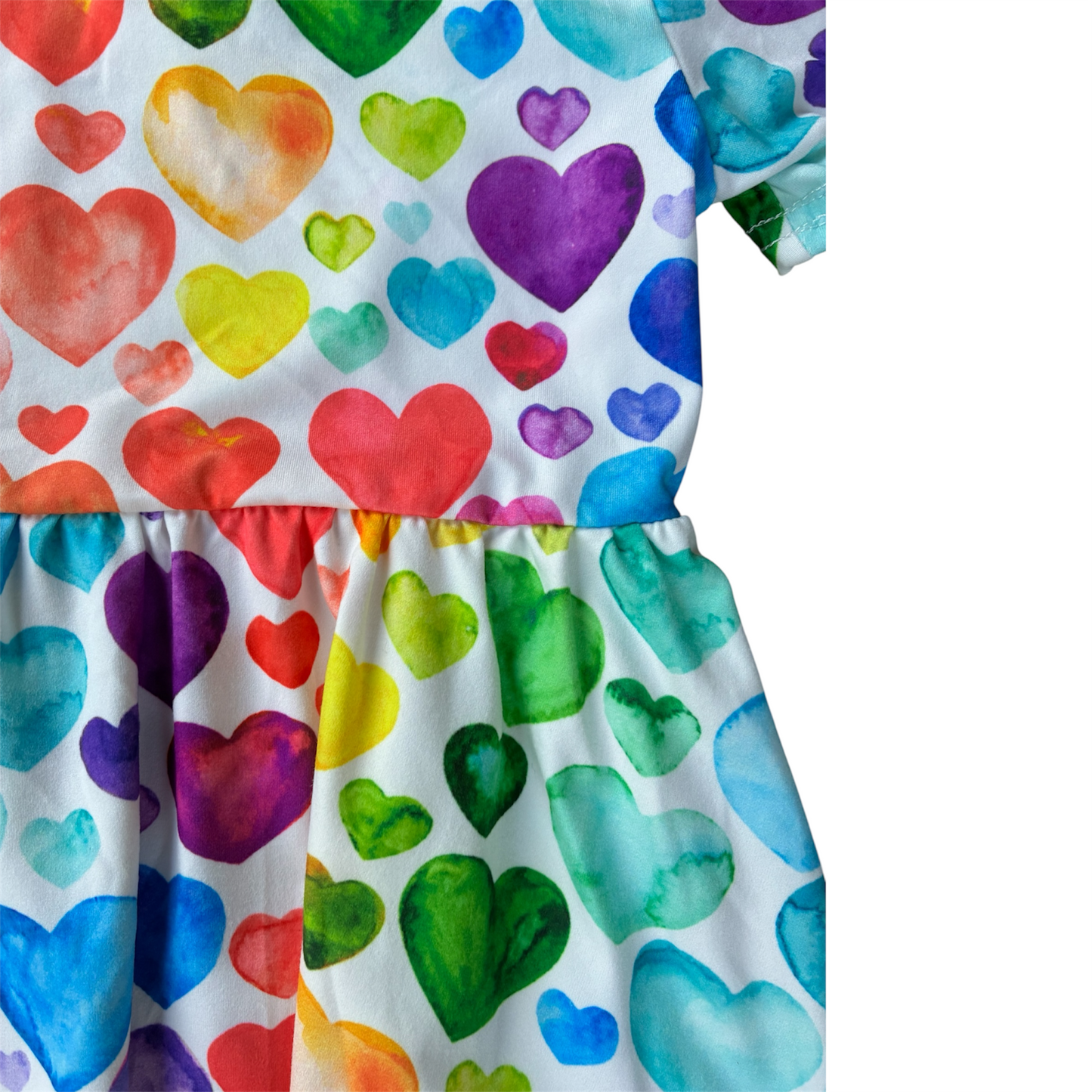 Vestido corazón arcoíris