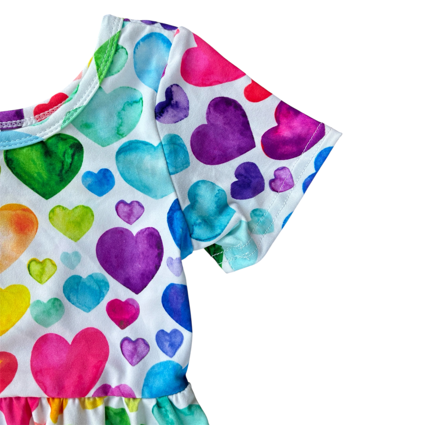 Vestido corazón arcoíris