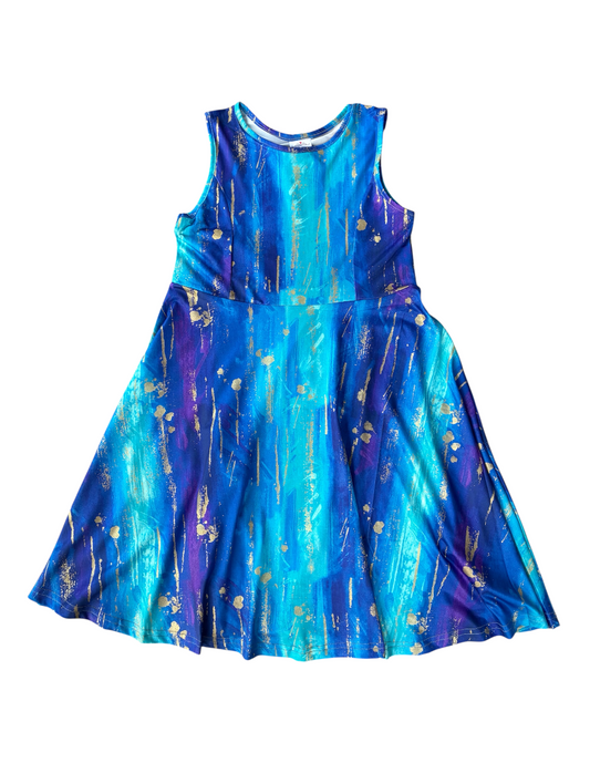 Blue Splash Dress