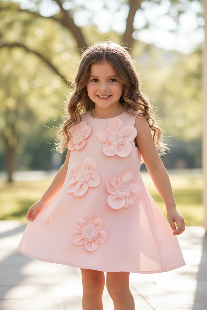 Soft Pink 3D Dress