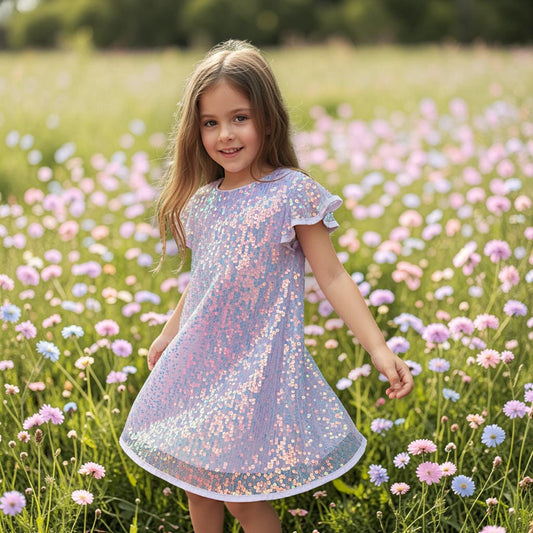 Sequin Dress Soft Lilac