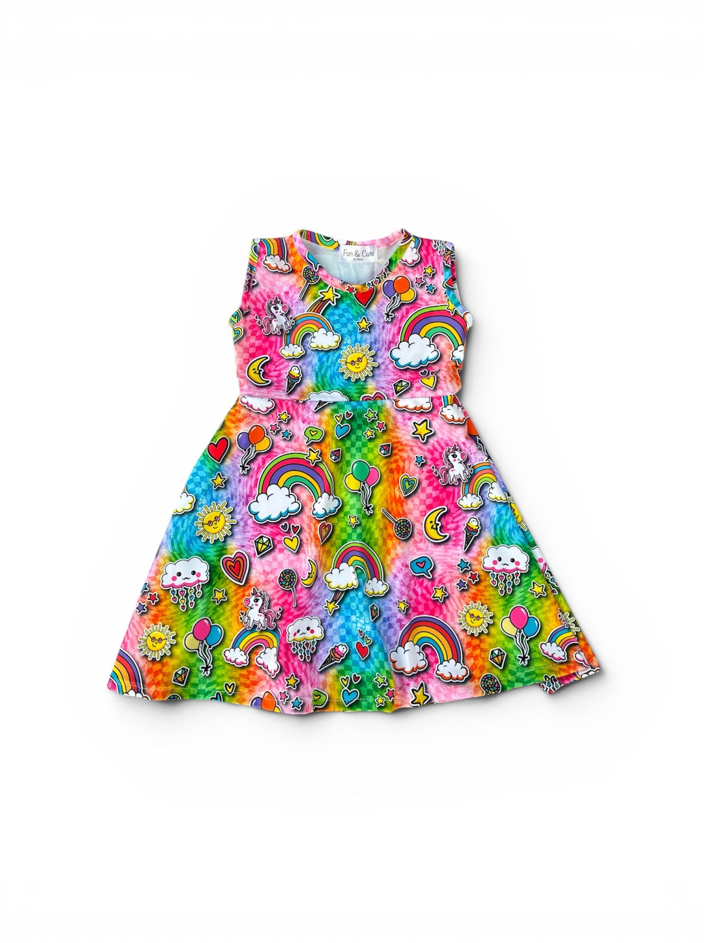 Magical Rainbow Print Dress