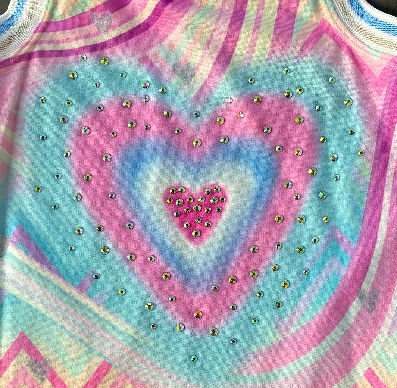 Vestido Tie Dye Corazón con Pedrería