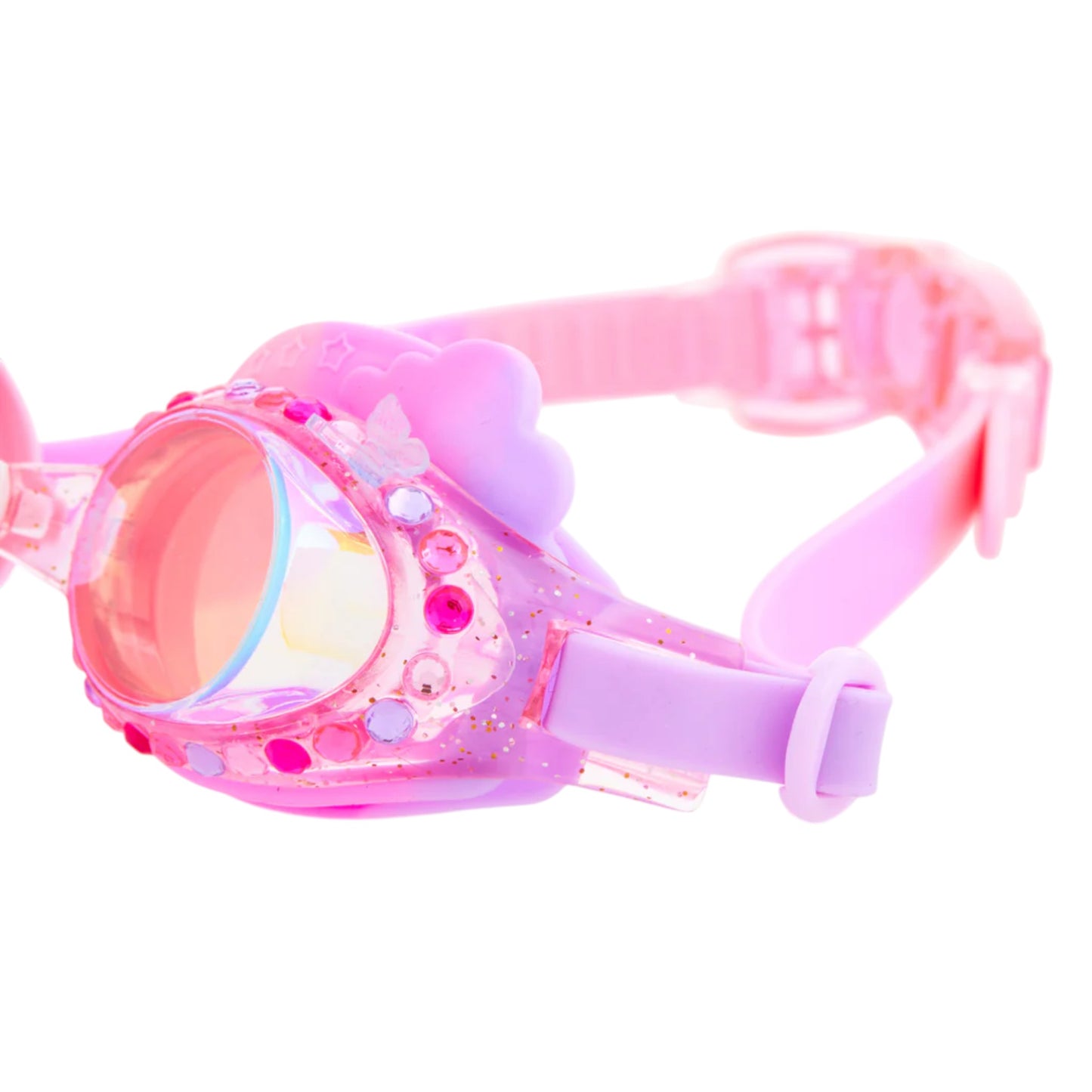 Rainbow Floating Fuschia Swim Goggles